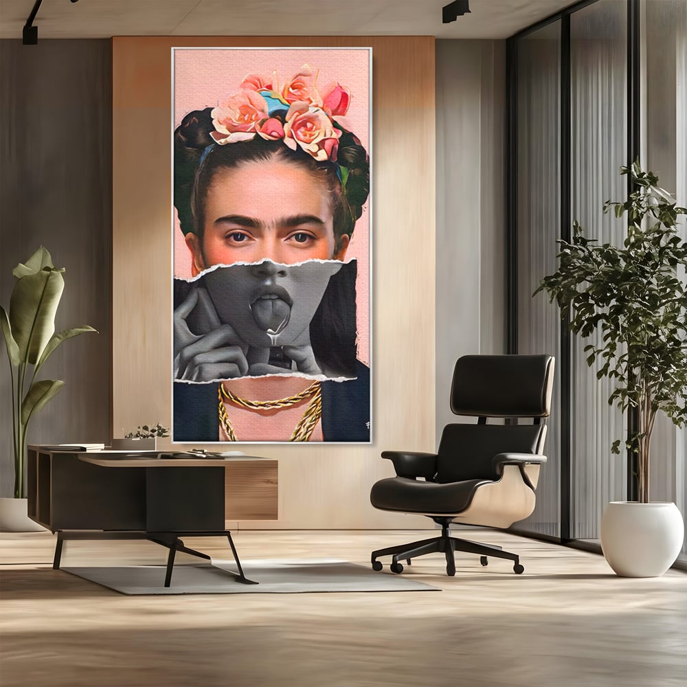 Tablou Canvas Premium LuxCanva® A1548, Frida Kahlo ,  Decorativ, Arta Moderna, Artista, Pictorita, Living, Culori Vibrante