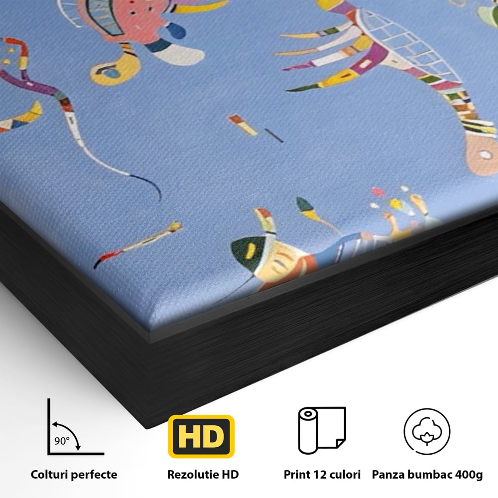 Tablou Canvas Premium LuxCanva® A1550, Marine Animals , Decorativ, Camera Copil, Animale Acvatice, Desene, Cartoon, Living, Culori Vibrante