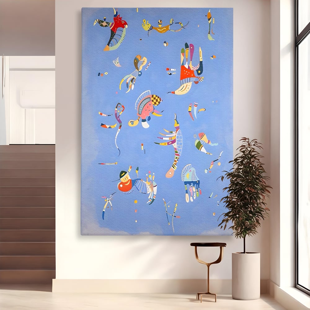 Tablou Canvas Premium LuxCanva® A1550, Marine Animals , Decorativ, Camera Copil, Animale Acvatice, Desene, Cartoon, Living, Culori Vibrante