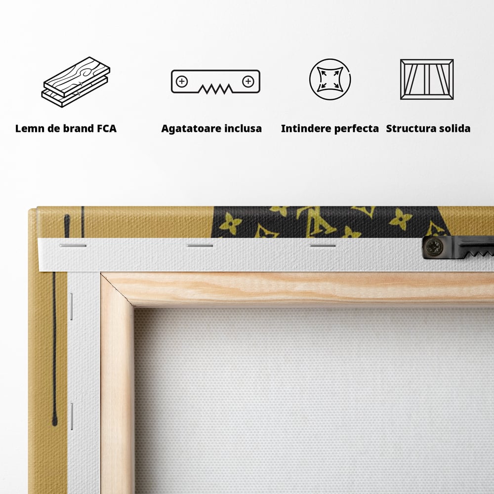 Tablou Canvas Premium, LuxCanva® A1551, Dollar Mr.Scrooge, Decorativ, Camera Copil, Rata, Bani, Vuitton, Desene, Cartoon, Living, Culori Vibrante