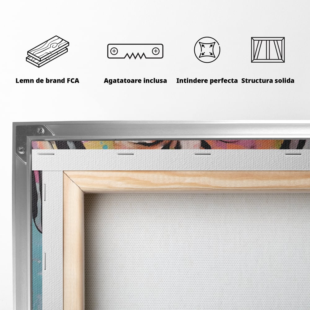 Tablou Canvas Premium LuxCanva® A1552, Boxer Dog , Decorativ, Dormitor, Caine, Animal, Multicolor, Living, Culori Vibrante