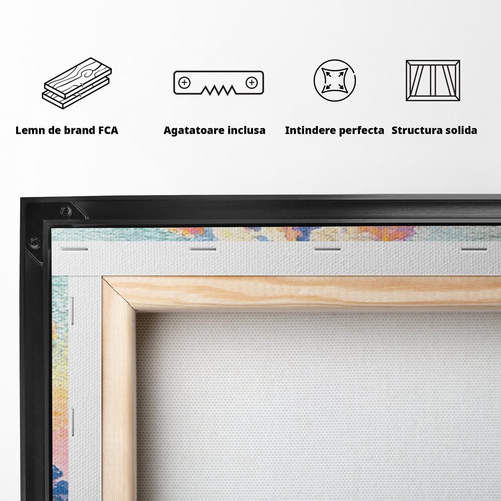Tablou Canvas Premium LuxCanva® A1554, The Rose Cloud , Arta, Henri Edmond, Peisaj, Cer, Culori Vibrante