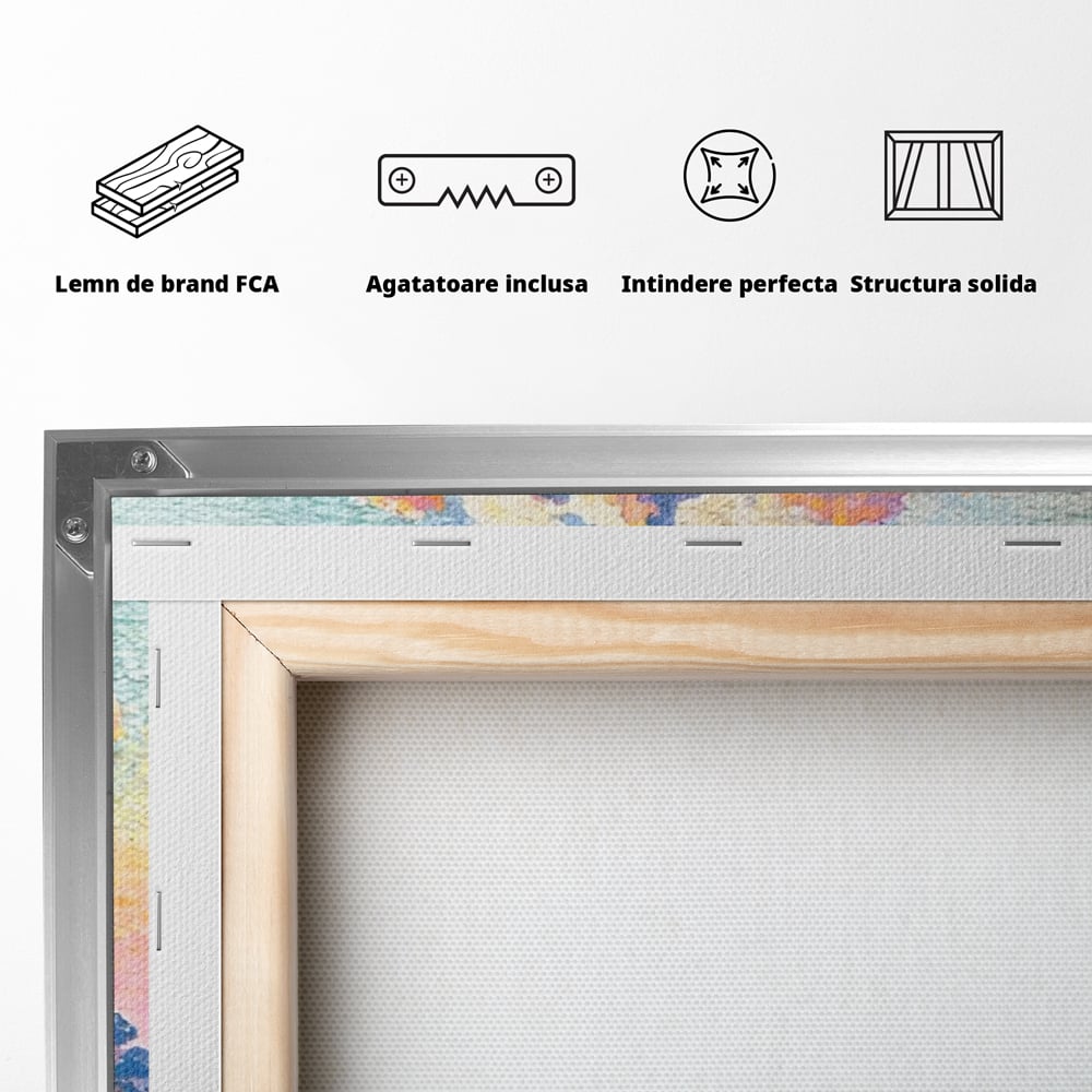 Tablou Canvas Premium LuxCanva® A1554, The Rose Cloud , Arta, Henri Edmond, Peisaj, Cer, Culori Vibrante