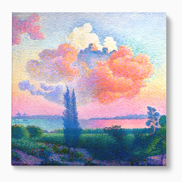 Tablou Canvas Premium LuxCanva® A1554, The Rose Cloud , Arta, Henri Edmond, Peisaj, Cer, Culori Vibrante