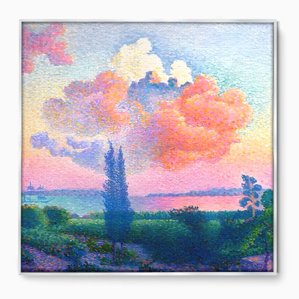 Tablou Canvas Premium LuxCanva® A1554, The Rose Cloud , Arta, Henri Edmond, Peisaj, Cer, Culori Vibrante
