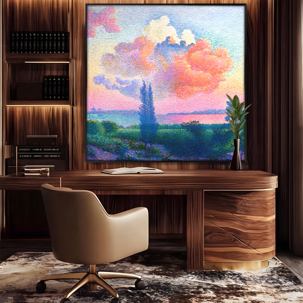Tablou Canvas Premium LuxCanva® A1554, The Rose Cloud , Arta, Henri Edmond, Peisaj, Cer, Culori Vibrante