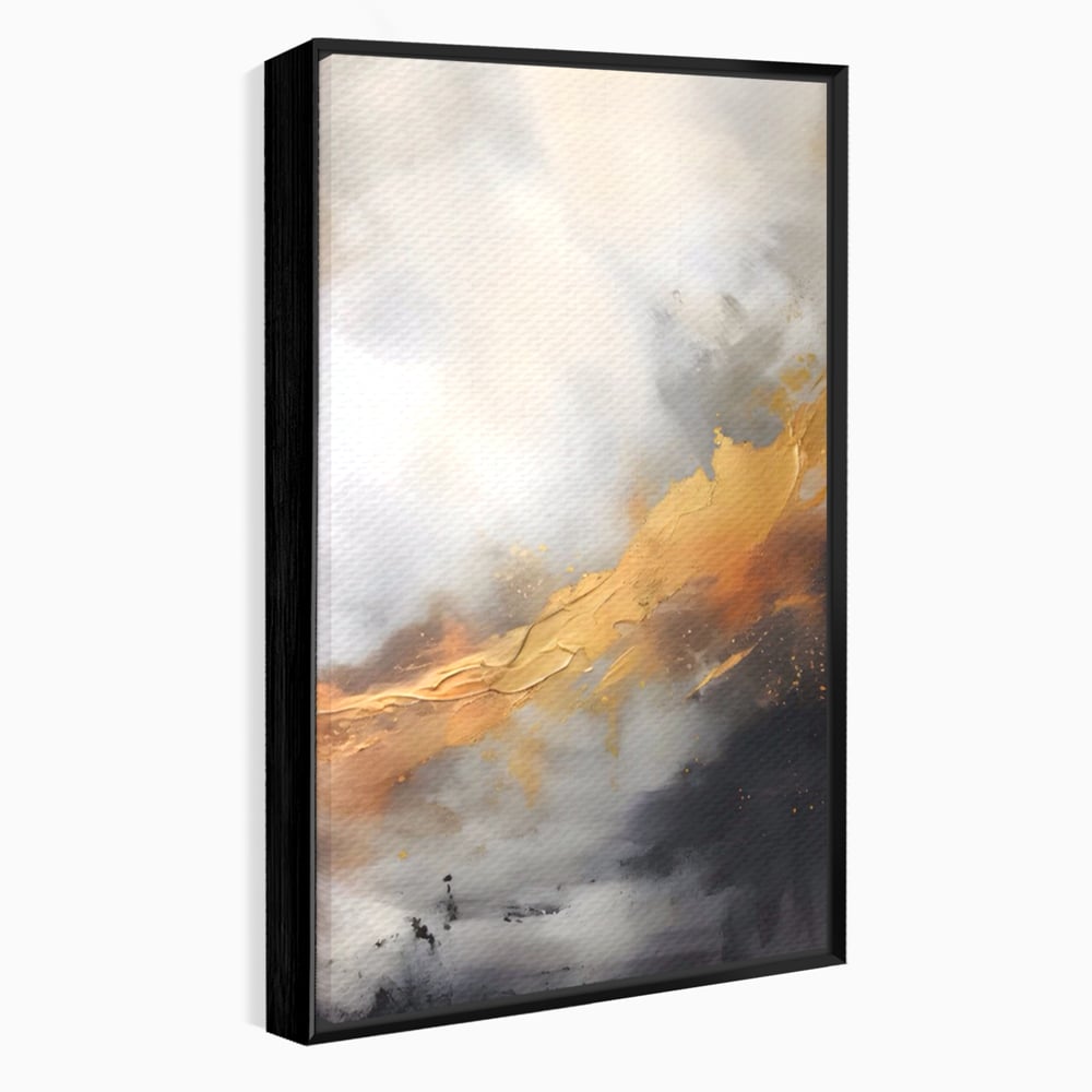 Tablou Canvas Premium LuxCanva® A1555, Pastel Auriu , Dormitor, Abstract, Divin, Decorativ, Living, Culori Vibrante