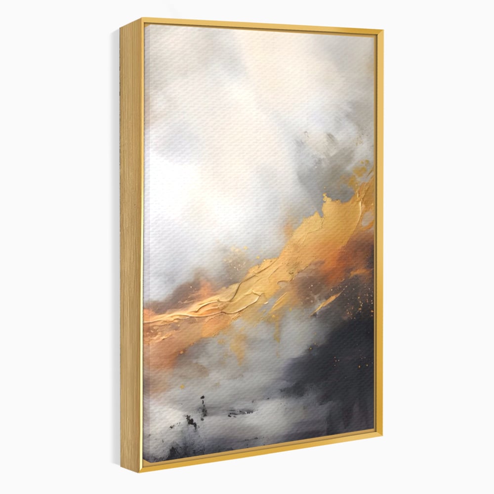 Tablou Canvas Premium LuxCanva® A1555, Pastel Auriu , Dormitor, Abstract, Divin, Decorativ, Living, Culori Vibrante