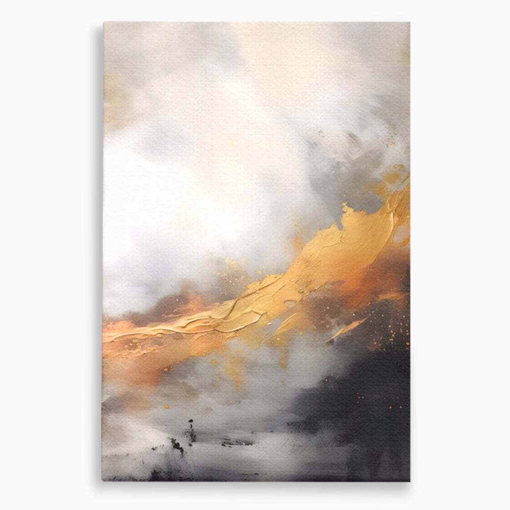 Tablou Canvas Premium LuxCanva® A1555, Pastel Auriu , Dormitor, Abstract, Divin, Decorativ, Living, Culori Vibrante