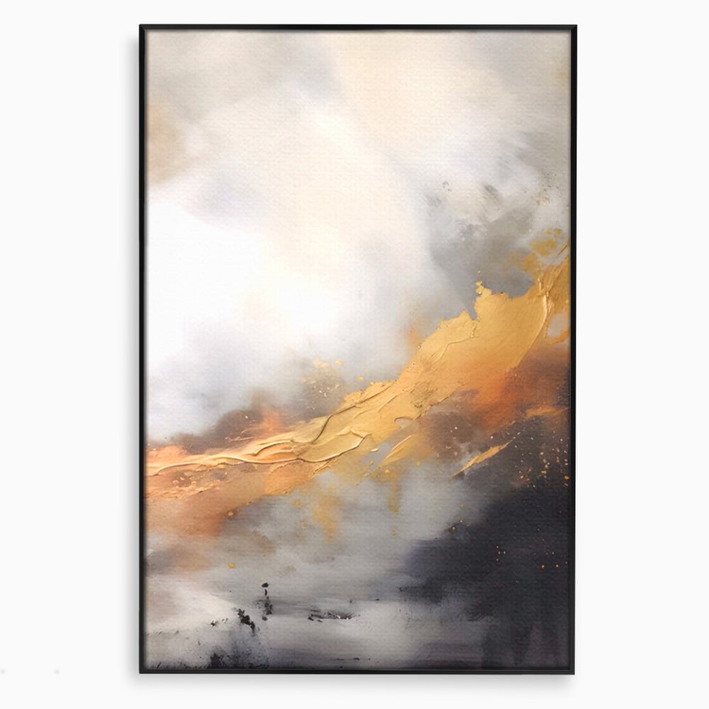 Tablou Canvas Premium LuxCanva® A1555, Pastel Auriu , Dormitor, Abstract, Divin, Decorativ, Living, Culori Vibrante