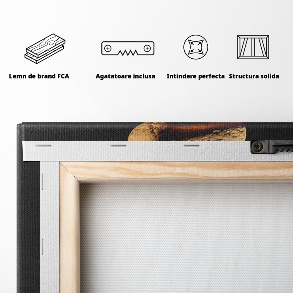 Tablou Canvas Premium LuxCanva® A1556, Echilibru , Salon, Terapie, Spa, Pietre, Auriu, Decorativ, Living, Culori Vibrante
