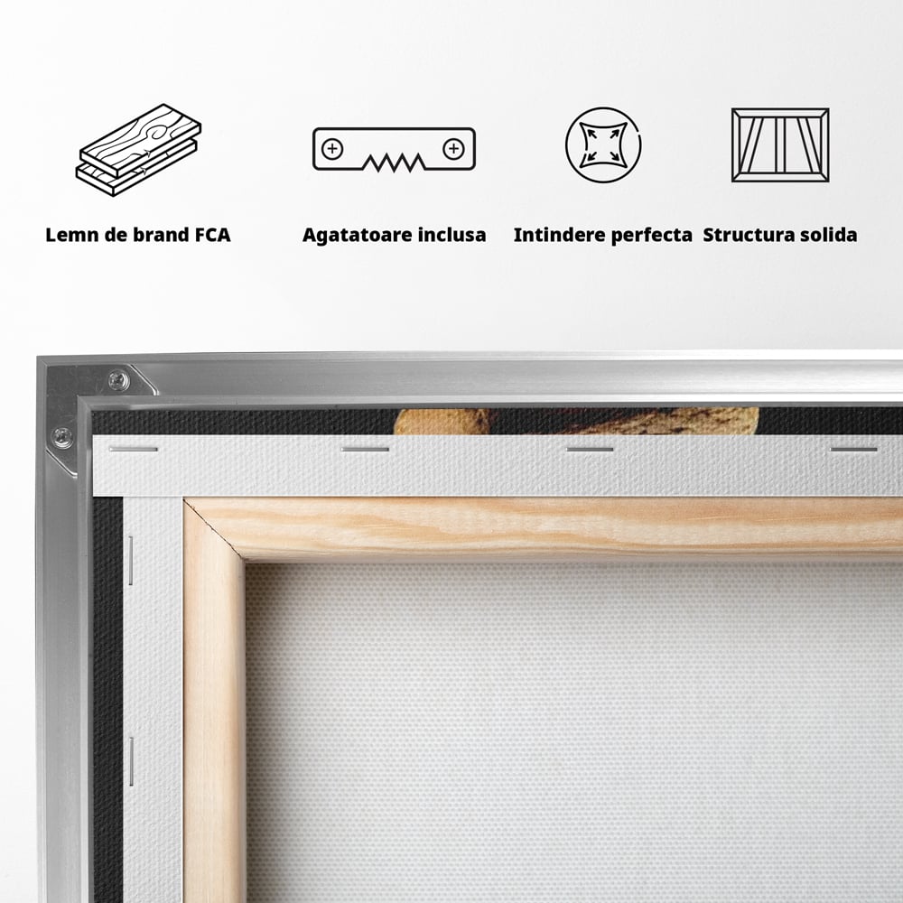 Tablou Canvas Premium LuxCanva® A1556, Echilibru , Salon, Terapie, Spa, Pietre, Auriu, Decorativ, Living, Culori Vibrante