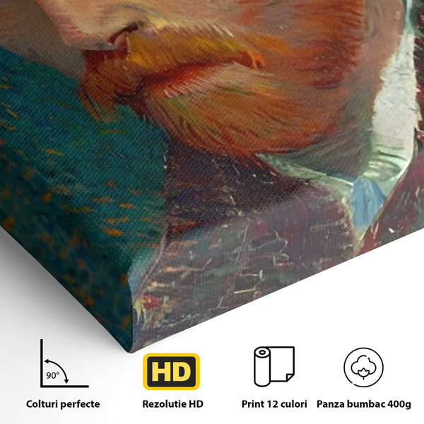 Tablou Canvas Premium LuxCanva® A1557, Autoportret , Galerie De Arta, Vincent Van Gogh, Pictor, Living, Culori Vibrante