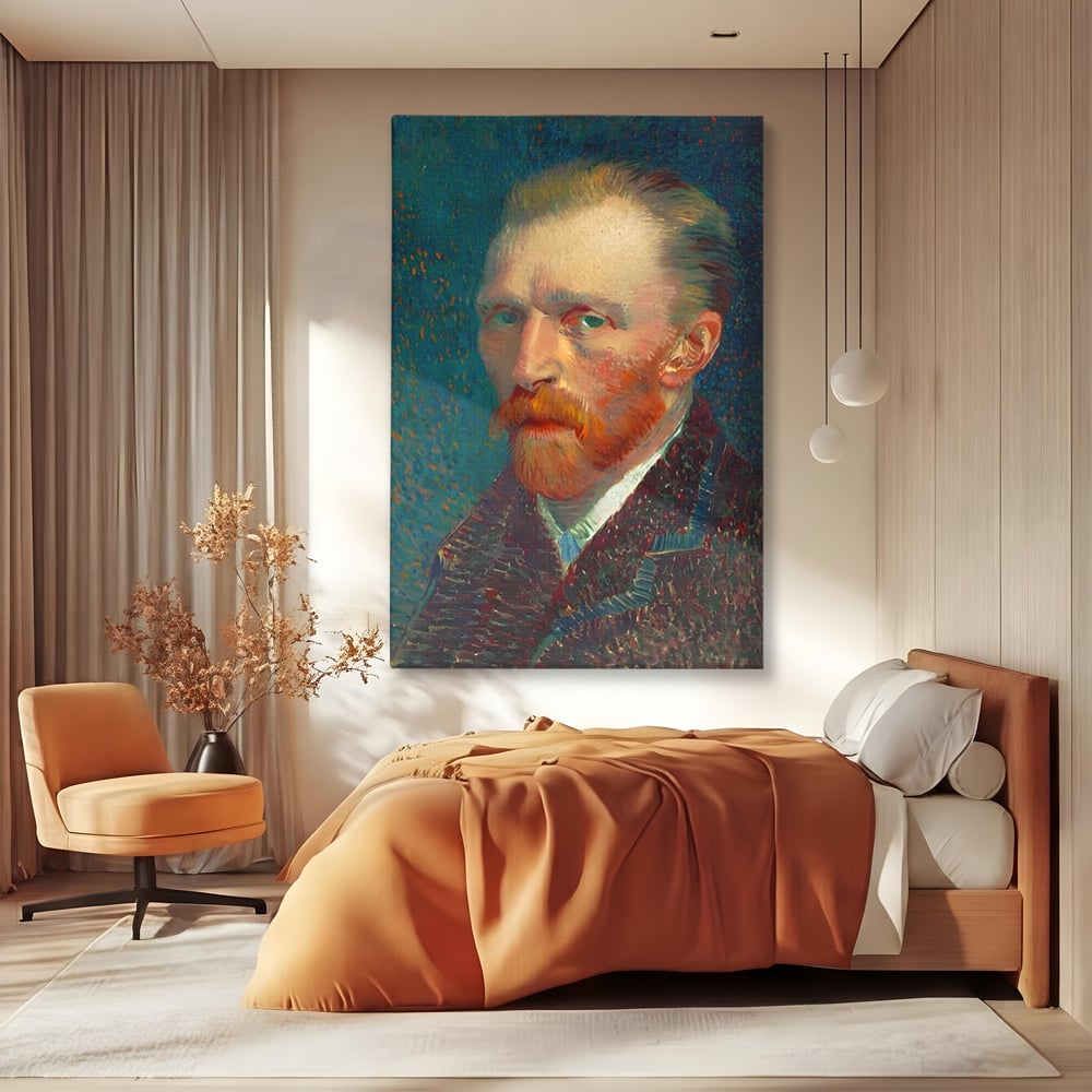Tablou Canvas Premium LuxCanva® A1557, Autoportret , Galerie De Arta, Vincent Van Gogh, Pictor, Living, Culori Vibrante