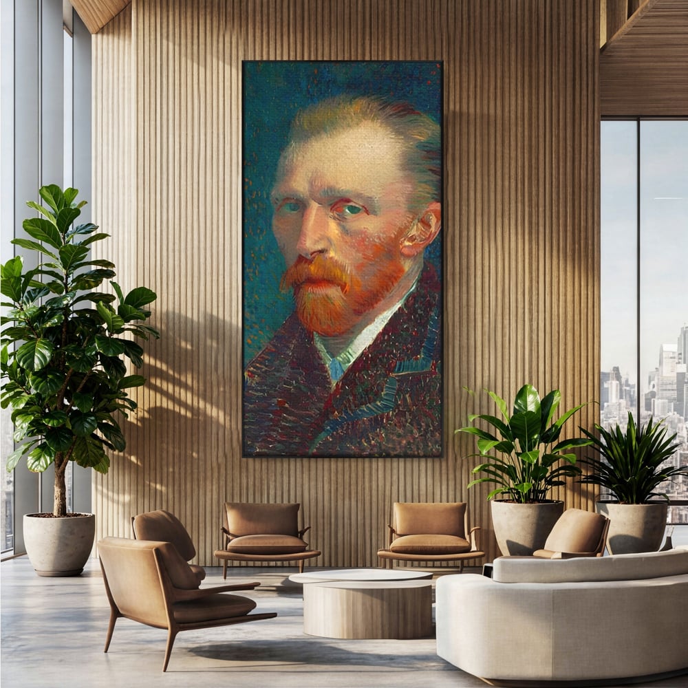 Tablou Canvas Premium LuxCanva® A1557, Autoportret , Galerie De Arta, Vincent Van Gogh, Pictor, Living, Culori Vibrante