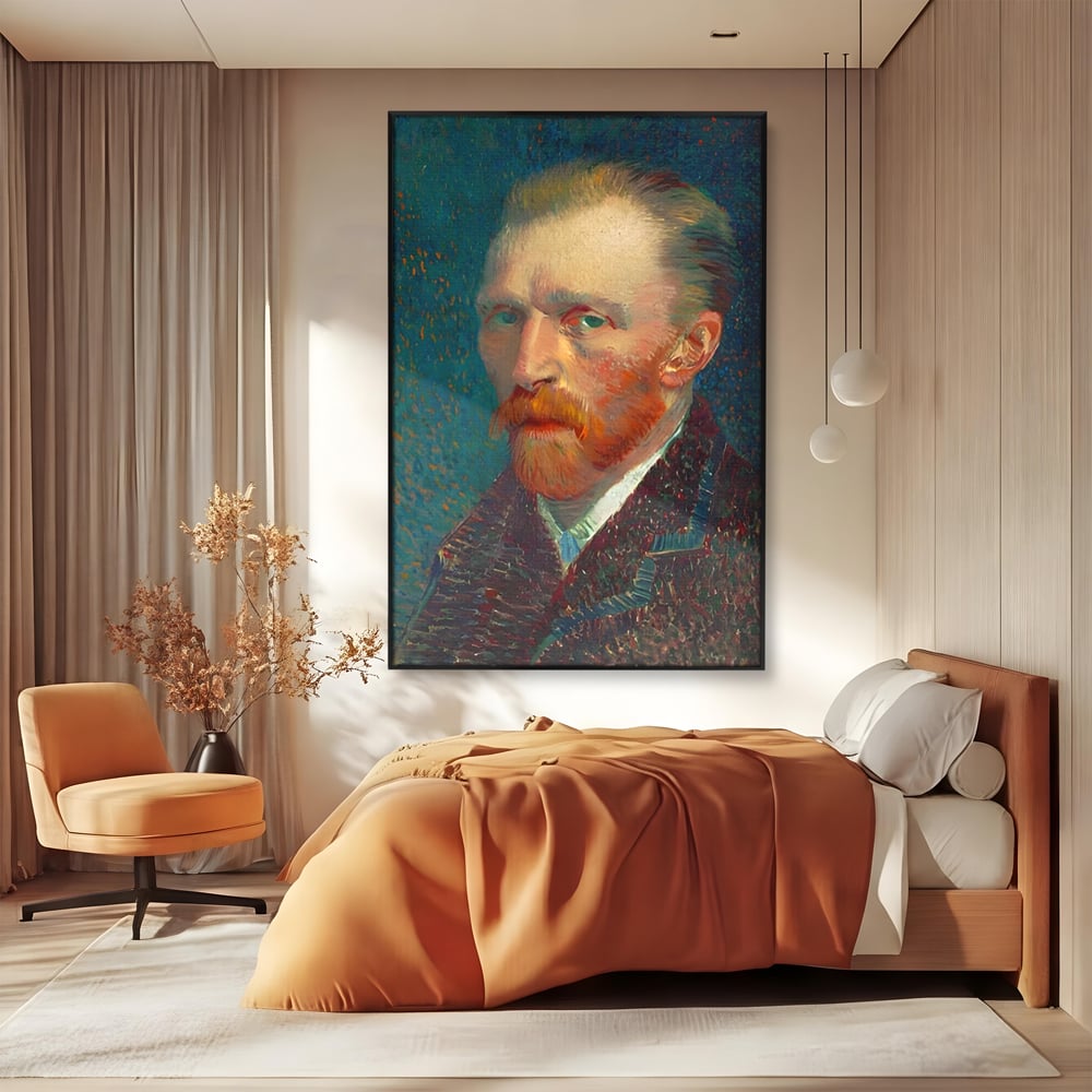 Tablou Canvas Premium LuxCanva® A1557, Autoportret , Galerie De Arta, Vincent Van Gogh, Pictor, Living, Culori Vibrante