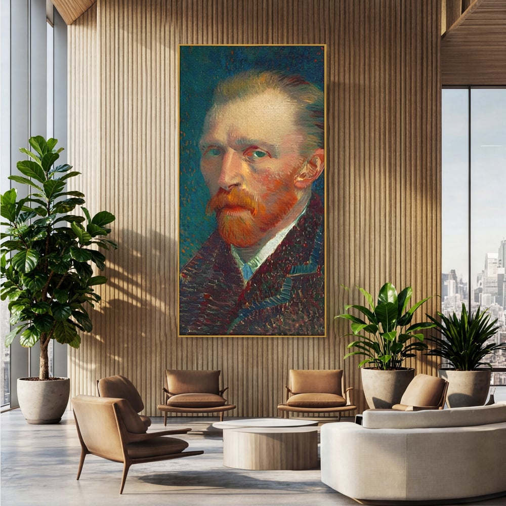Tablou Canvas Premium LuxCanva® A1557, Autoportret , Galerie De Arta, Vincent Van Gogh, Pictor, Living, Culori Vibrante