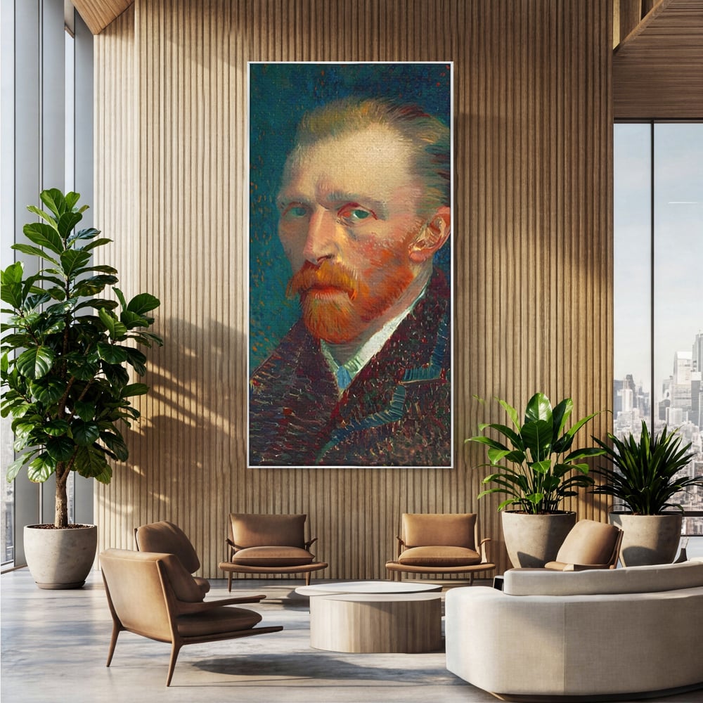 Tablou Canvas Premium LuxCanva® A1557, Autoportret , Galerie De Arta, Vincent Van Gogh, Pictor, Living, Culori Vibrante