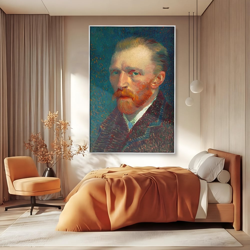 Tablou Canvas Premium LuxCanva® A1557, Autoportret , Galerie De Arta, Vincent Van Gogh, Pictor, Living, Culori Vibrante