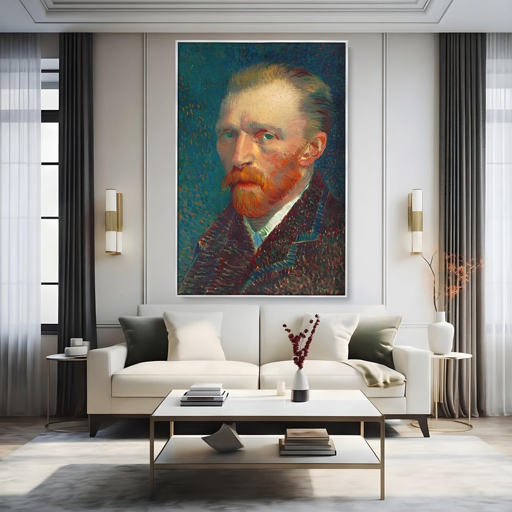 Tablou Canvas Premium LuxCanva® A1557, Autoportret , Galerie De Arta, Vincent Van Gogh, Pictor, Living, Culori Vibrante