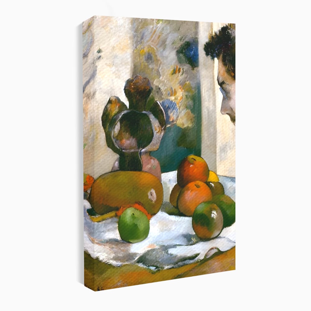Leinwandbilder Premium Leinwandbilder LuxCanva® A1558, Stillleben mit Laval's Profil , Kunstgalerie, Paul Gauguin, Maler, Abenteurer, Genie, Leben, Lebendige Farben