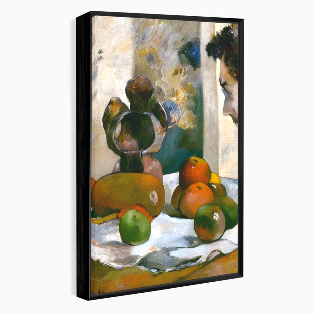Leinwandbilder Premium Leinwandbilder LuxCanva® A1558, Stillleben mit Laval's Profil , Kunstgalerie, Paul Gauguin, Maler, Abenteurer, Genie, Leben, Lebendige Farben