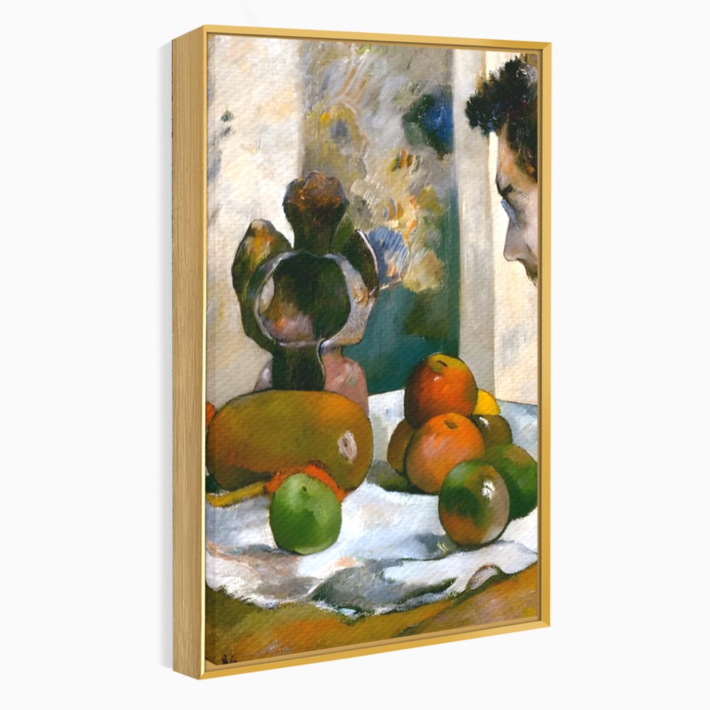 Leinwandbilder Premium Leinwandbilder LuxCanva® A1558, Stillleben mit Laval's Profil , Kunstgalerie, Paul Gauguin, Maler, Abenteurer, Genie, Leben, Lebendige Farben
