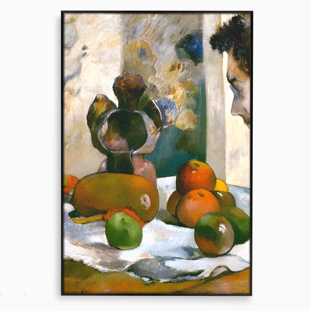Leinwandbilder Premium Leinwandbilder LuxCanva® A1558, Stillleben mit Laval's Profil , Kunstgalerie, Paul Gauguin, Maler, Abenteurer, Genie, Leben, Lebendige Farben