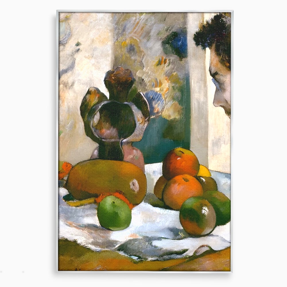 Leinwandbilder Premium Leinwandbilder LuxCanva® A1558, Stillleben mit Laval's Profil , Kunstgalerie, Paul Gauguin, Maler, Abenteurer, Genie, Leben, Lebendige Farben