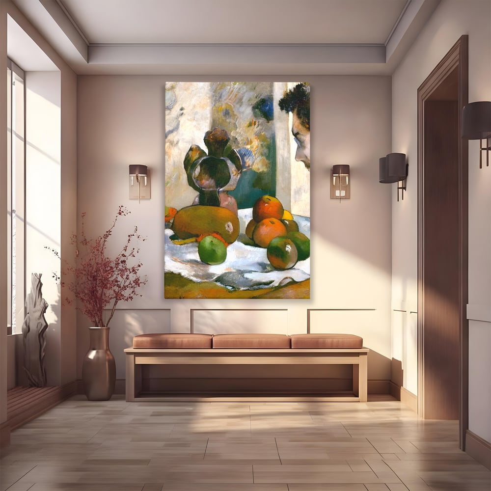 Leinwandbilder Premium Leinwandbilder LuxCanva® A1558, Stillleben mit Laval's Profil , Kunstgalerie, Paul Gauguin, Maler, Abenteurer, Genie, Leben, Lebendige Farben