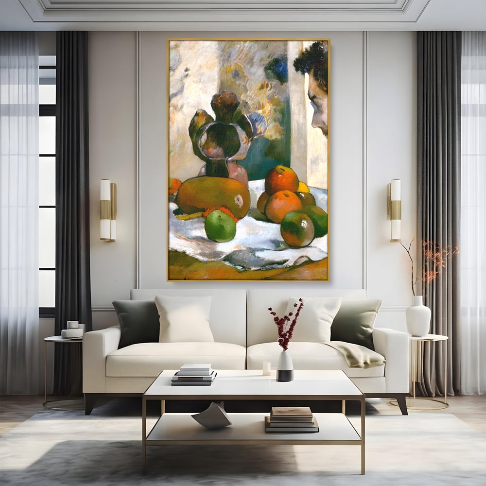 Leinwandbilder Premium Leinwandbilder LuxCanva® A1558, Stillleben mit Laval's Profil , Kunstgalerie, Paul Gauguin, Maler, Abenteurer, Genie, Leben, Lebendige Farben