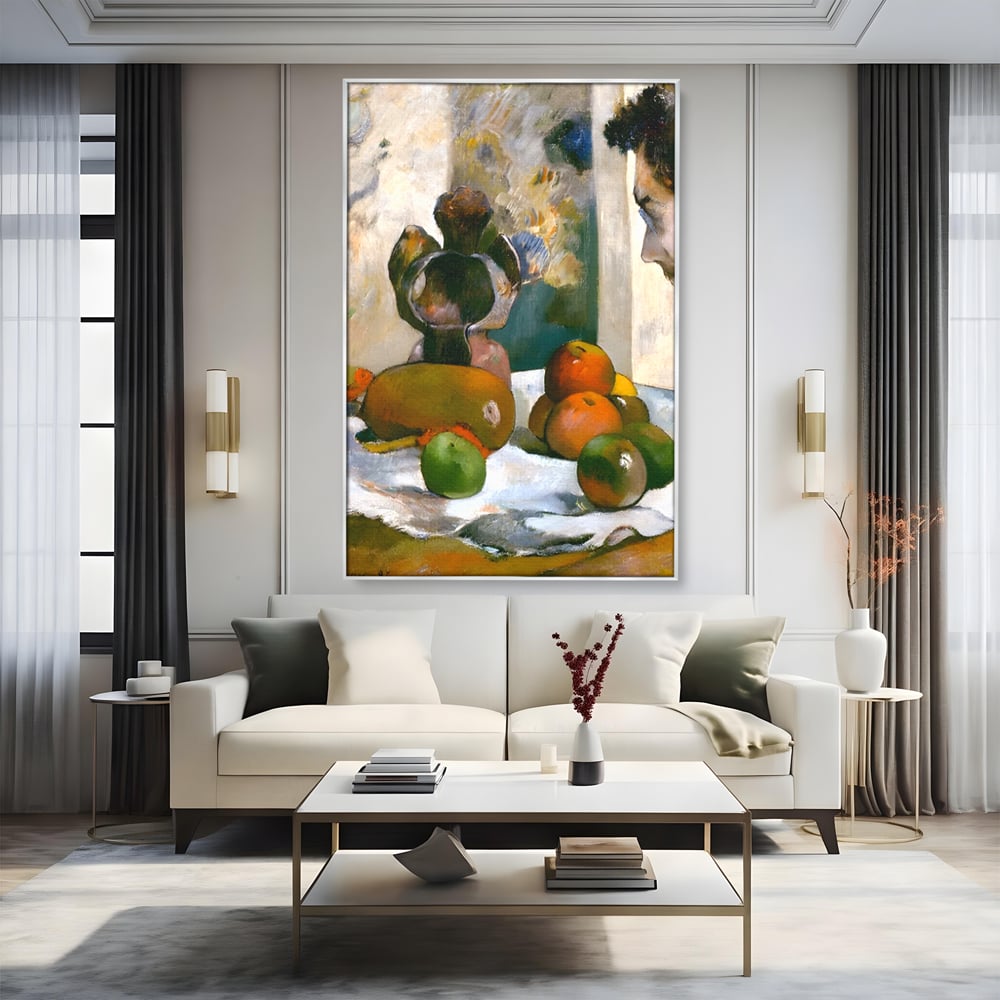 Leinwandbilder Premium Leinwandbilder LuxCanva® A1558, Stillleben mit Laval's Profil , Kunstgalerie, Paul Gauguin, Maler, Abenteurer, Genie, Leben, Lebendige Farben