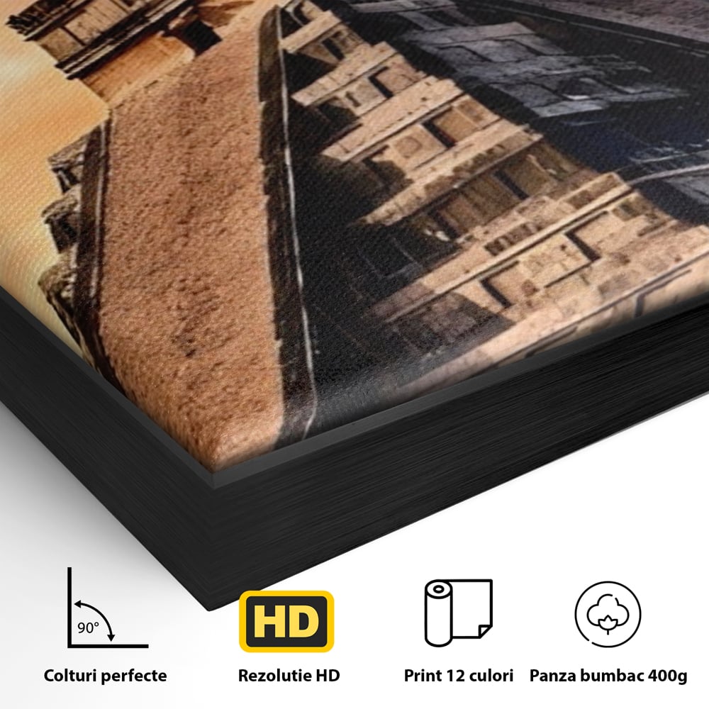 Tablou Canvas Premium LuxCanva® A1563, Lumea Antica , Living, Templu, Piramida, Civilizatie Mayasa, Dormitor, Culori Vibrante