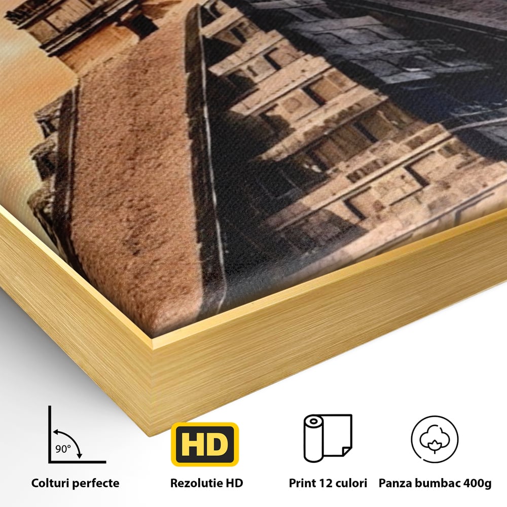 Tablou Canvas Premium LuxCanva® A1563, Lumea Antica , Living, Templu, Piramida, Civilizatie Mayasa, Dormitor, Culori Vibrante