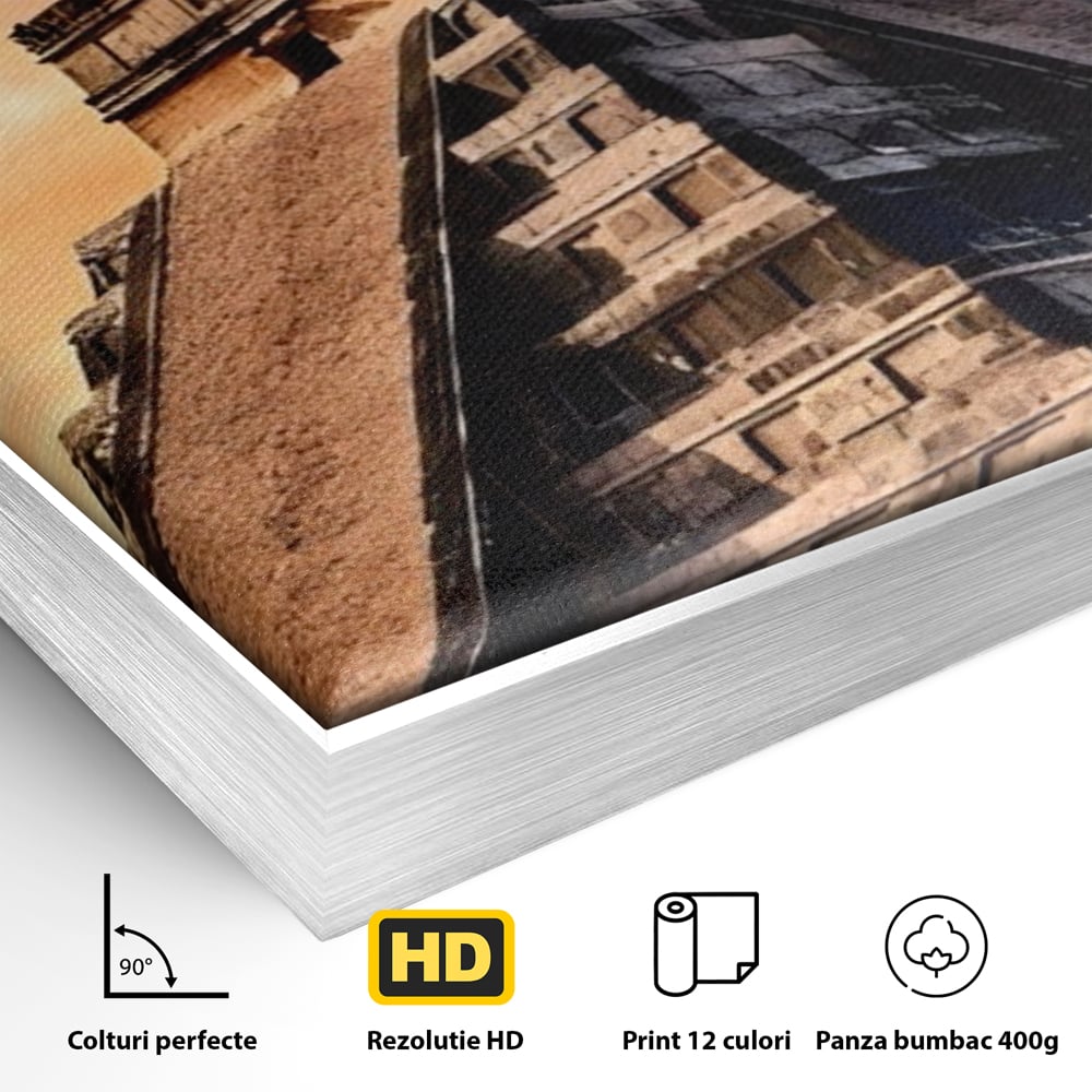 Tablou Canvas Premium LuxCanva® A1563, Lumea Antica , Living, Templu, Piramida, Civilizatie Mayasa, Dormitor, Culori Vibrante
