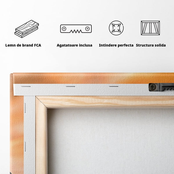 Tablou Canvas Premium LuxCanva® A1563, Lumea Antica , Living, Templu, Piramida, Civilizatie Mayasa, Dormitor, Culori Vibrante