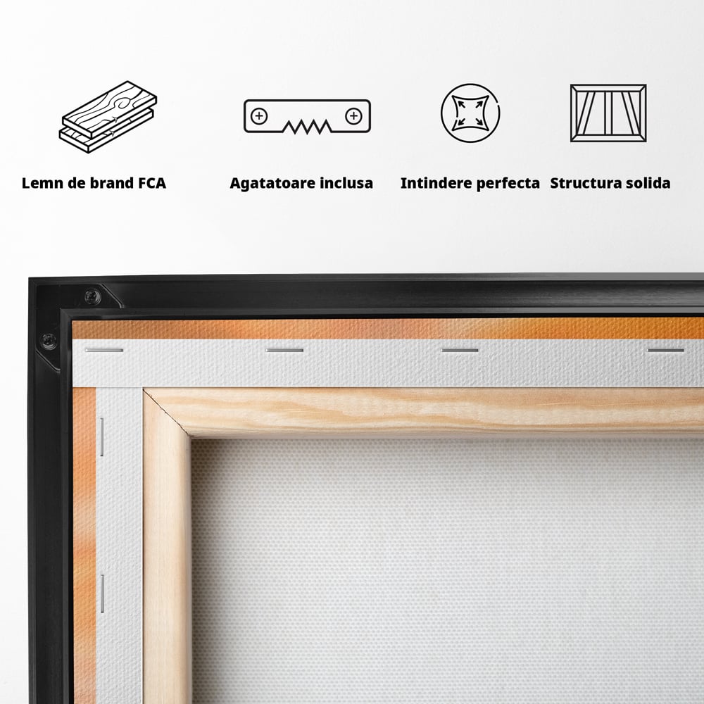 Tablou Canvas Premium LuxCanva® A1563, Lumea Antica , Living, Templu, Piramida, Civilizatie Mayasa, Dormitor, Culori Vibrante