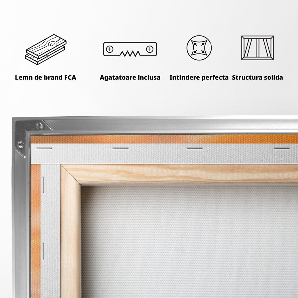 Tablou Canvas Premium LuxCanva® A1563, Lumea Antica , Living, Templu, Piramida, Civilizatie Mayasa, Dormitor, Culori Vibrante