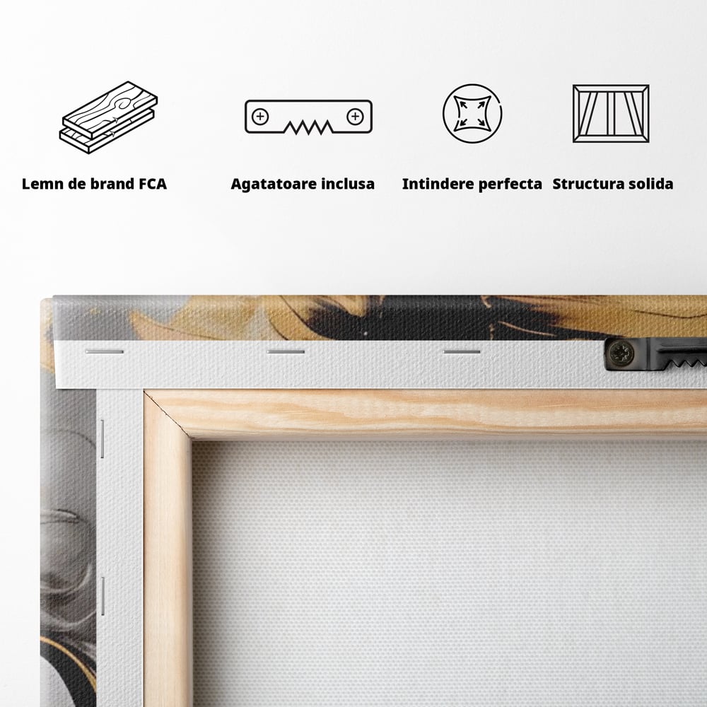 Tablou Canvas Premium LuxCanva® A1564, Cu Fata Spre Soare , Living, Palarie, Floarea Soarelui, Doamna, Dormitor, Culori Vibrante