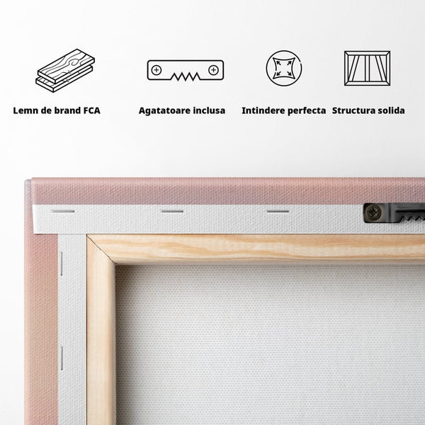 Tablou Canvas Premium LuxCanva® A1565, Undeva In Larg ,  Dormitor, Decorativ, Barca Cu Vele, Mare, Rasarit, Living, Culori Vibrante