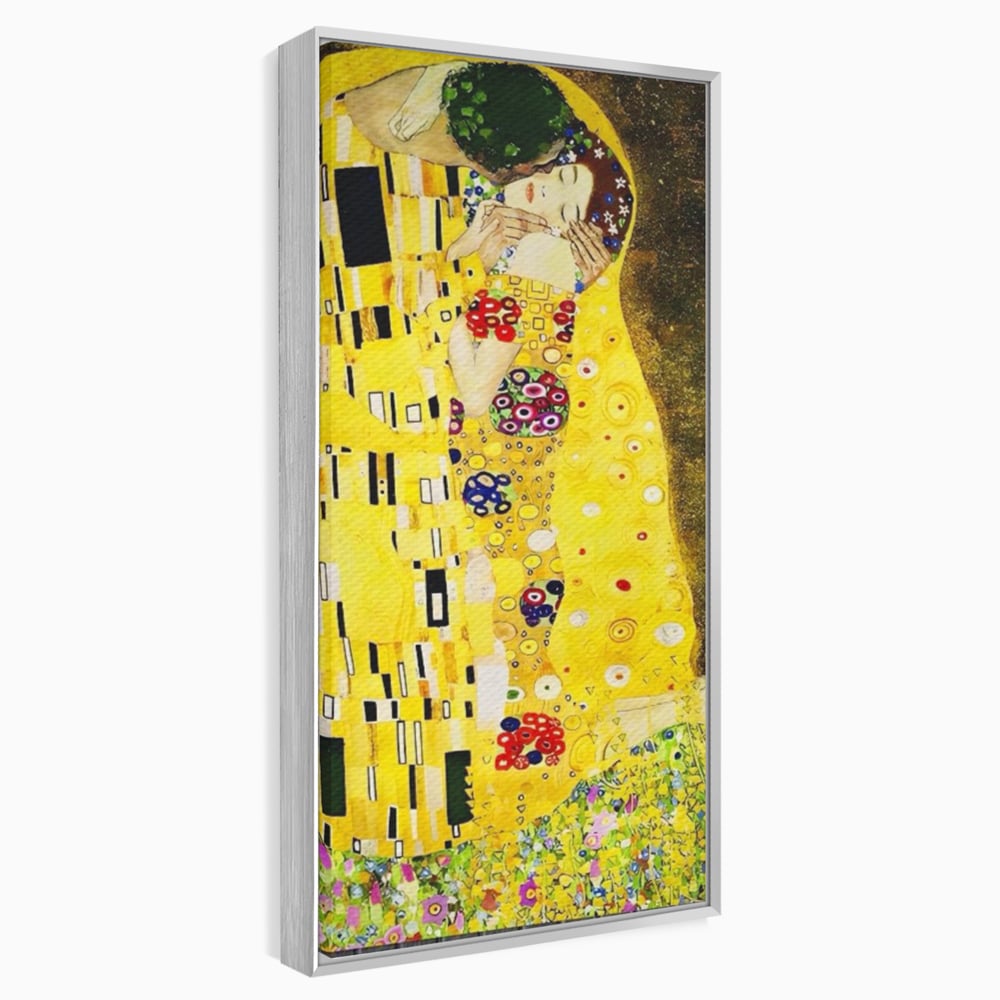 Tablou Canvas Premium LuxCanva® A1566, The Kiss , Room, Living, Gustav Klimt, Sarutul, Pictor, Cuplu, Living, Culori Vibrante