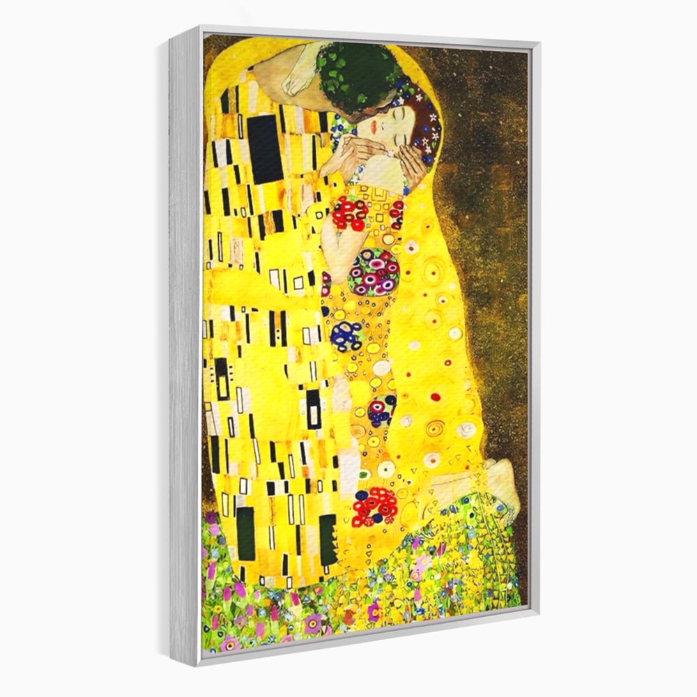 Tablou Canvas Premium LuxCanva® A1566, The Kiss , Room, Living, Gustav Klimt, Sarutul, Pictor, Cuplu, Living, Culori Vibrante