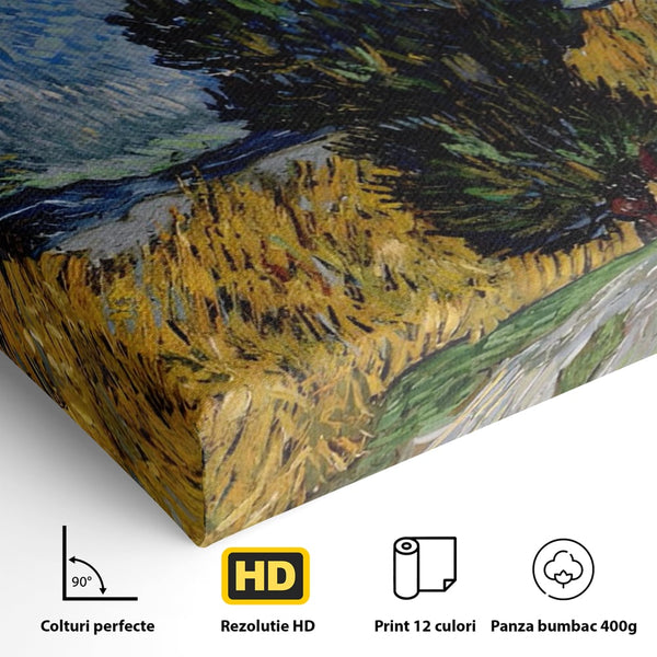 Tablou Canvas Premium LuxCanva® A1568, Drum Cu Cypress Si Star , Room, Van Gogh, Pictor, Artist, Living, Culori Vibrante