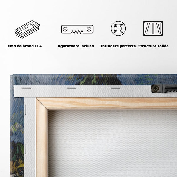 Tablou Canvas Premium LuxCanva® A1568, Drum Cu Cypress Si Star , Room, Van Gogh, Pictor, Artist, Living, Culori Vibrante