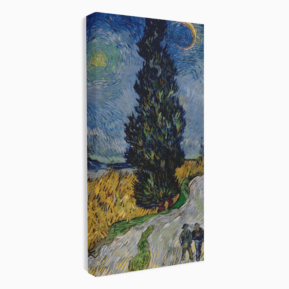 Tablou Canvas Premium LuxCanva® A1568, Drum Cu Cypress Si Star , Room, Van Gogh, Pictor, Artist, Living, Culori Vibrante