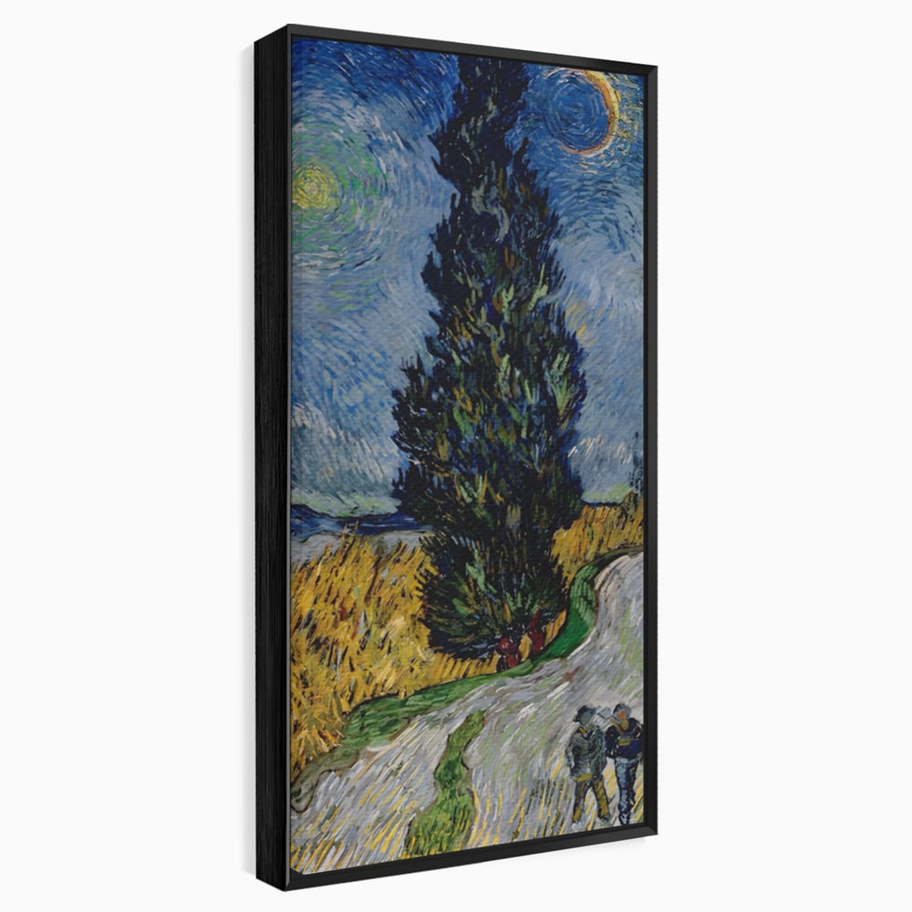 Tablou Canvas Premium LuxCanva® A1568, Drum Cu Cypress Si Star , Room, Van Gogh, Pictor, Artist, Living, Culori Vibrante