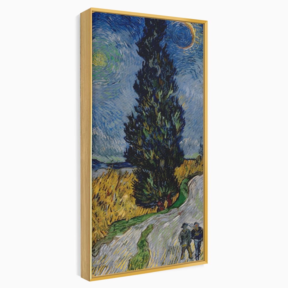 Tablou Canvas Premium LuxCanva® A1568, Drum Cu Cypress Si Star , Room, Van Gogh, Pictor, Artist, Living, Culori Vibrante