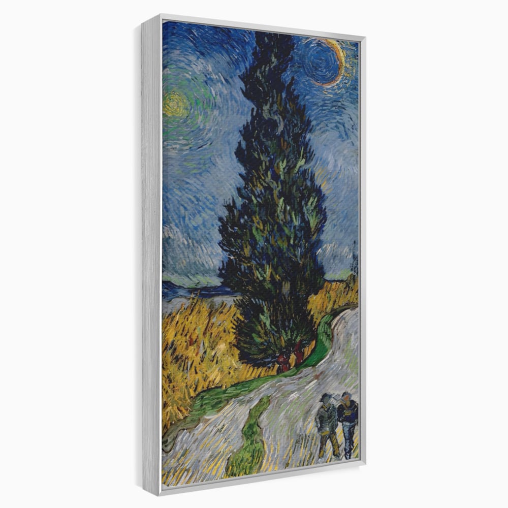 Tablou Canvas Premium LuxCanva® A1568, Drum Cu Cypress Si Star , Room, Van Gogh, Pictor, Artist, Living, Culori Vibrante