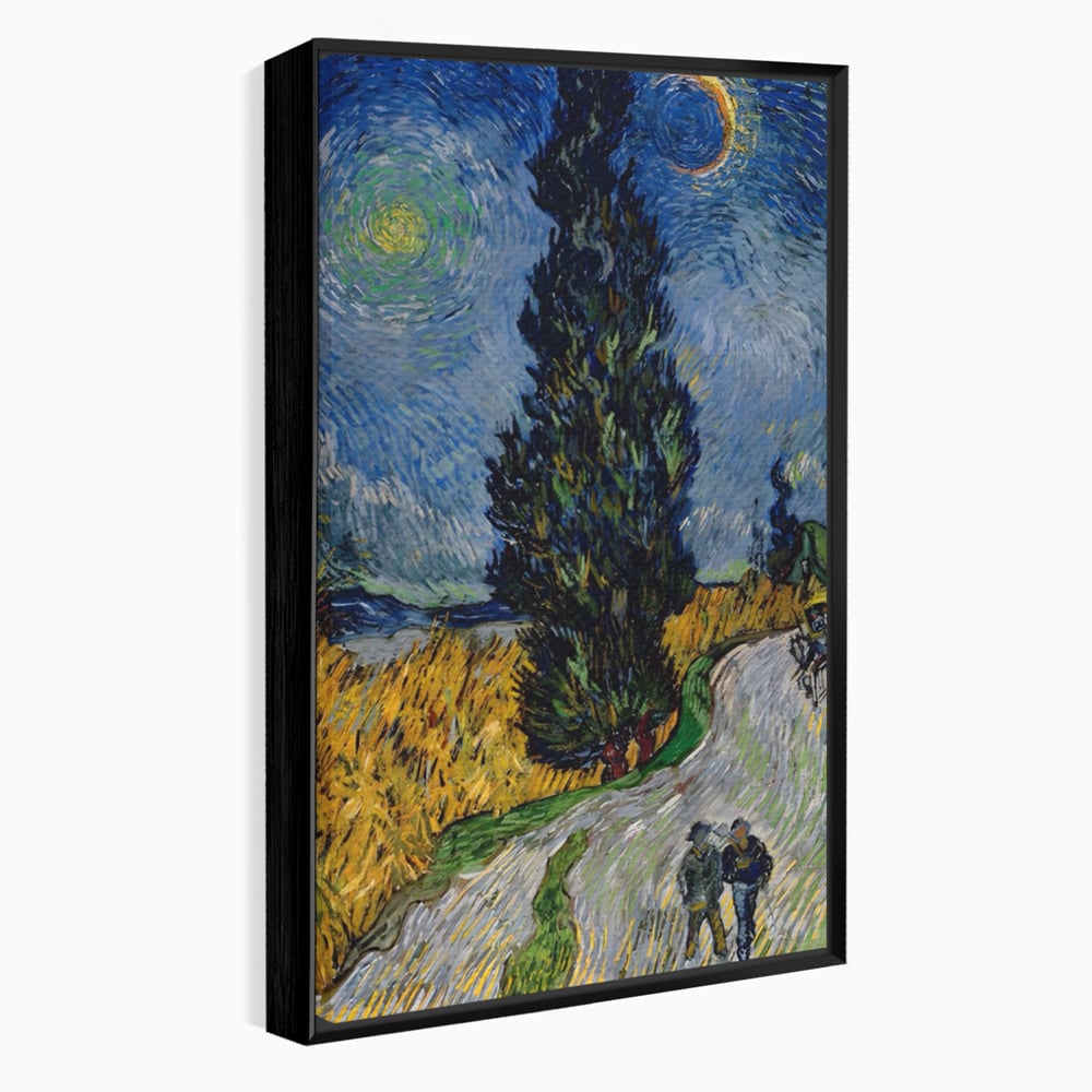 Tablou Canvas Premium LuxCanva® A1568, Drum Cu Cypress Si Star , Room, Van Gogh, Pictor, Artist, Living, Culori Vibrante