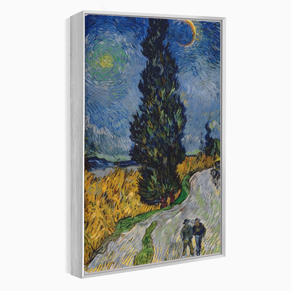 Tablou Canvas Premium LuxCanva® A1568, Drum Cu Cypress Si Star , Room, Van Gogh, Pictor, Artist, Living, Culori Vibrante